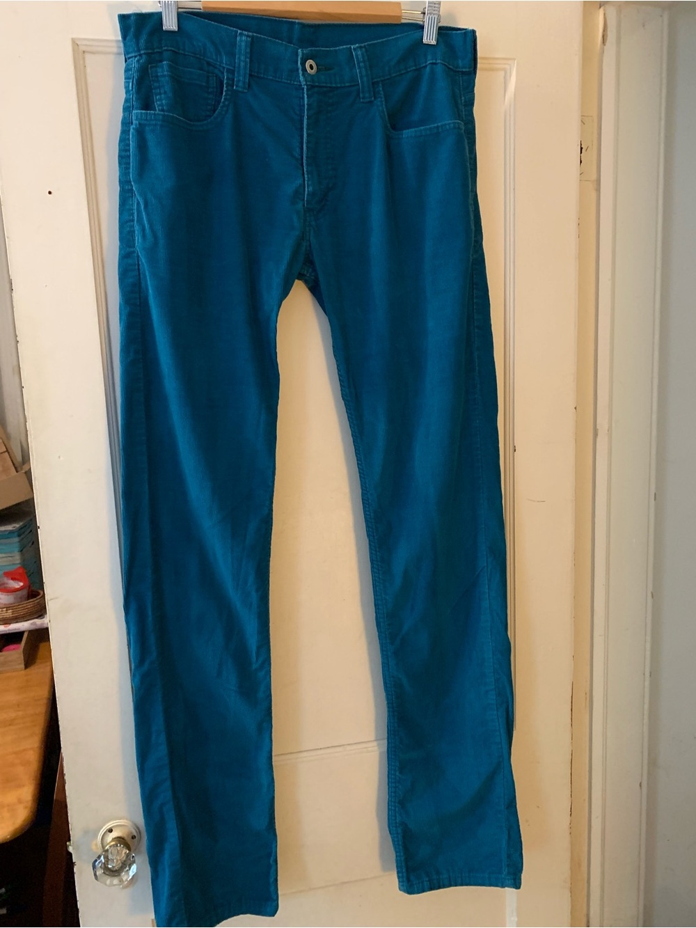 Levi's 511 Corduroy Pants - In Bright Teal
